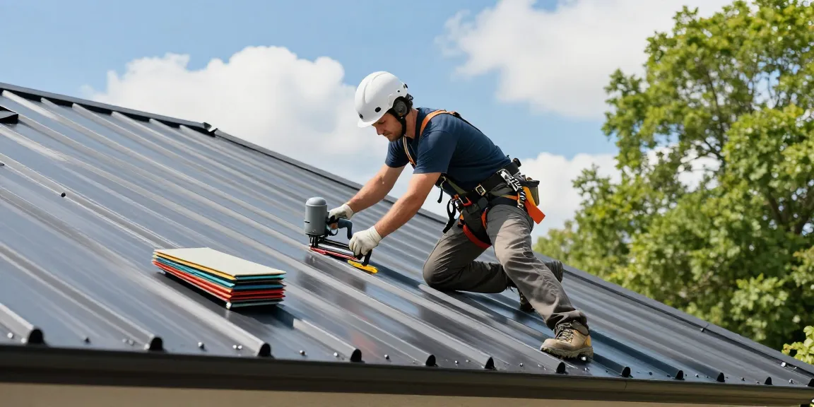 High-quality MROOF Roofing installation on a modern home, showcasing skilled work.