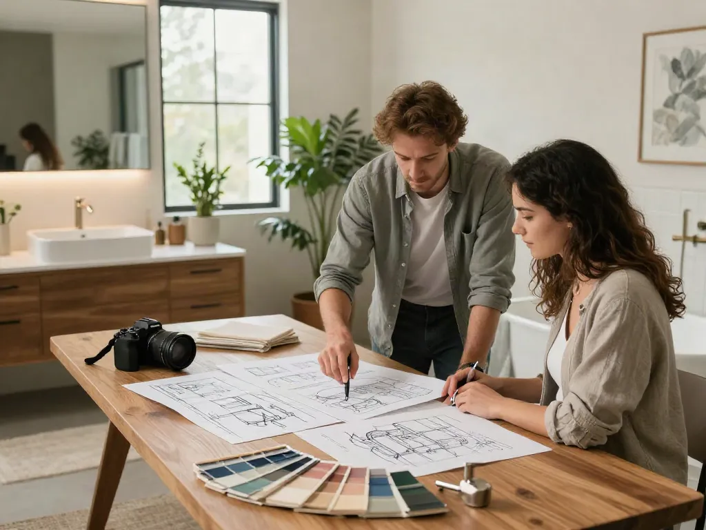 Bathroom sink designers Hamilton showcasing design collaboration with homeowners.