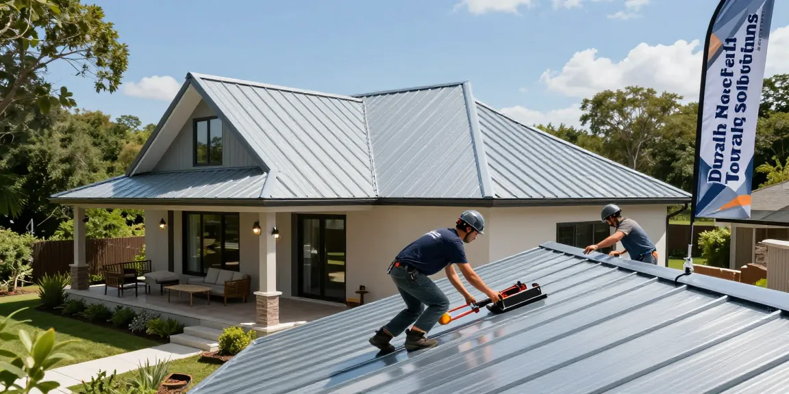 Stylish home with MRoof installation by professional roofers, showcasing durability and craftsmanship.