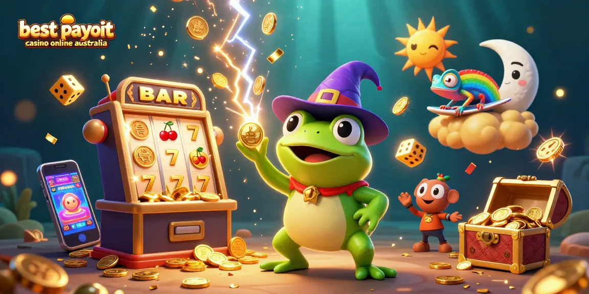 Experience the magic of the best payout casino online Australia with a vibrant 3D illustration.